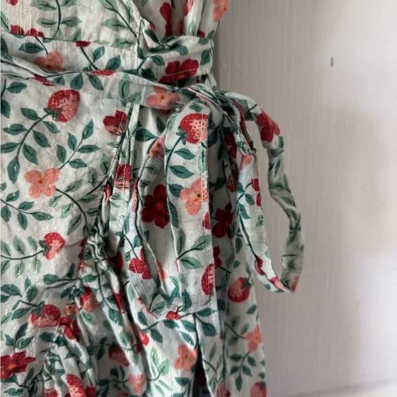 DRAPER JAMES “Reba” Wrap Mini Dress in Strawberry Fields Floral - Picture 6 of 11